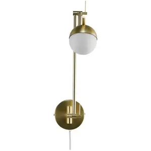 Comparateur de prix : Nordlux Applique murale CONTINA, G9, IP20, verre opale, blanc, laiton