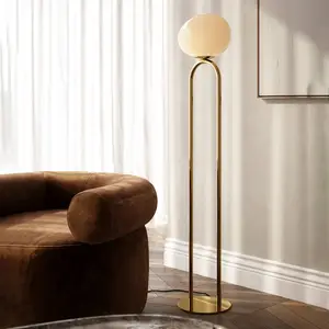 Comparateur de prix : DFTP by Nordlux Lampe sur pied Shapes abat-jour verre blanc/laiton