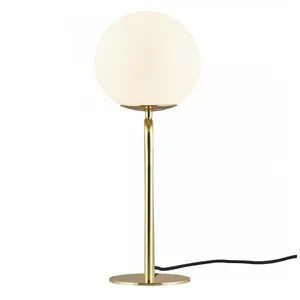 DFTP by Nordlux Lampe à poser Shapes abat-jour verre, blanc/laiton pas cher