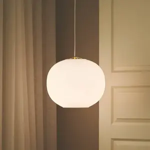 DFTP by Nordlux Suspension Navone, blanc, verre, Ø 40 cm, 1 lampeVendu parluminaire