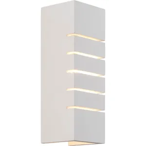 Comparateur de prix : Nordlux Applique murale Lancio Square en plâtre, avec fiche, blanc