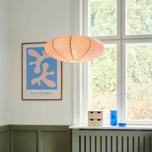 Nordlux Abat-jour Villo 60 en papier Ø 60 cm, hauteur 25cm, roseVendu paramazon