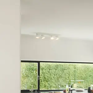 Nordlux Downlight Pitcher, GU10, à 4 lampes, métal, blanc pas cher