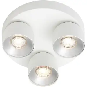 Comparateur de prix : Nordlux Downlight Pitcher, GU10, à 3 lampes, rond, métal, blanc