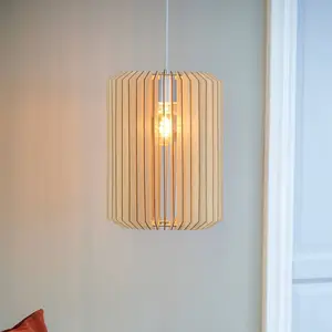 Suspension asti, Bois, Couleur Brown, E27, H.40, IP20 / Nordlux Intérieur pas cher