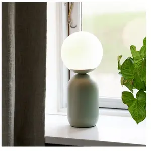 Comparateur de prix : Nordlux Lampe à poser Notti en métal et verre, verte