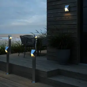 Nordlux Borne lumineuse Pontio Garden H85 cm, galvanisée pas cher
