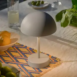 Nordlux Lampe à poser LED rechargeable Ellen To-Go, grise, en aluminiu... pas cher