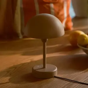 Nordlux Lampe à poser LED rechargeable Ellen To-Go, marron, aluminium pas cher