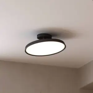 Comparateur de prix : DFTP by Nordlux Plafonnier LED Kaito 2 Pro, Ø 30 cm, noir, espacement