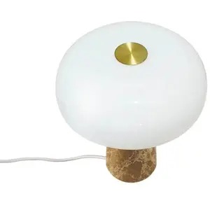 Design For The People GLOSSY MINI-Lampe de table en marbre H24cm Beige pas cher