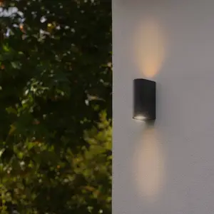 Applique murale Dion Double Aluminium Noir, H.16,2 IP44 GU10 / Nordlux...Vendu parluminaire