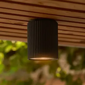 Plafonnier kyklop Ripple Aluminium Noir, H.10,5 IP54 GU10 / Nordlux Ex...Vendu parluminaire