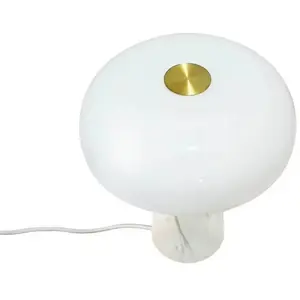 Design For The People GLOSSY MINI-Lampe de table en marbre H24cm Blanc pas cher