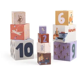 MEGA First Builders Sacca Costruisci E Impara Conta 123 – 20 Blocchi Numerati, Multicolore