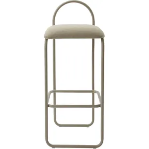 Comparateur de prix : Chaise de bar en bouclé taupe 37 x 39 x 92 cm Angui - AYTM