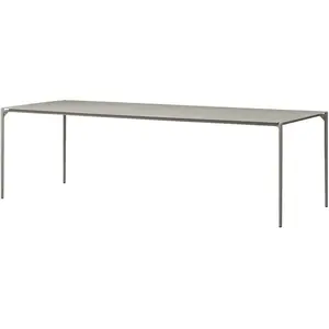 Table à manger en acier taupe 240 x 90 cm Novo - AYTM pas cher