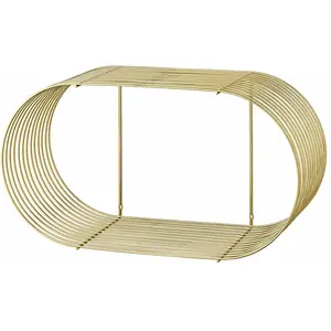 Etagère dorée en métal Curva - AYTM pas cher