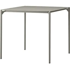 Table à manger carrée en acier taupe 80 x 80 cm Novo - AYTM pas cher