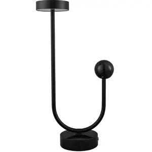 Comparateur de prix : AYTM Lampe de table LED Grasil, noir, marbre, hauteur 56 cm