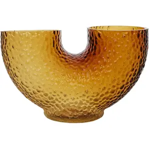 Vase en verre ambre 19 cm Arura - AYTM