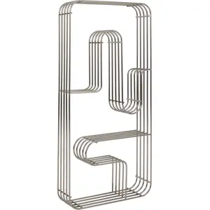 Comparateur de prix : AYTM - Etagère murale Curva - Argent - Acier