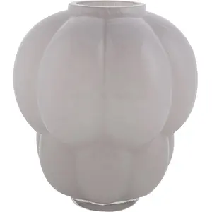 Comparateur de prix : AYTM Vase Uva, Ø 26 cm, gris tourterelle, verre, soufflé à la bouche