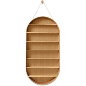 Etagère ovale en chêne huilé 110cm Dorm - Ferm LivingVendu parmade-in-design
