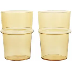 Ferm Living - Verres Boya - Set de 2 Jaune M pas cher