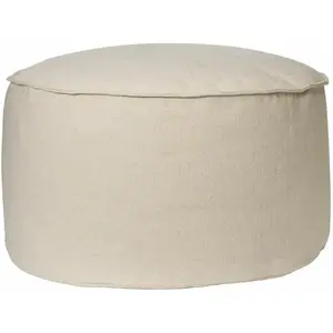 Pouf en coton beige 80cm Aun - Ferm living