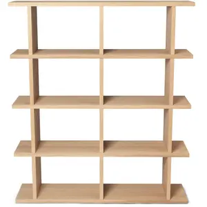 Bibliothèque en chêne naturel laqué 122,5x141cm Kona - Ferm Living pas cher