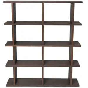 Bibliothèque en chêne naturel laqué teinté foncé 122,5x141cm Kona - Fe...Vendu parmade-in-design