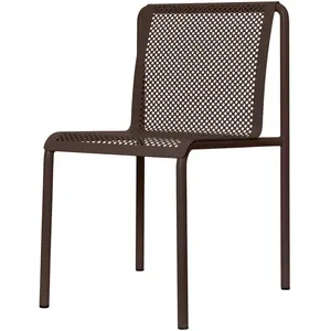 Chaise en acier marron 80x49cm Dapple - Ferm living pas cher