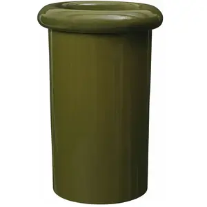Ferm Living - Pot de fleurs Rollo - Vert - Terre cuite émaillée