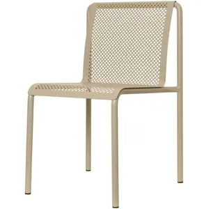 Chaise en acier beige 80x49cm Dapple - Ferm living pas cher