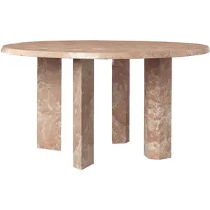 Table basse en marbre rose 67x35cm Taula - Ferm Living pas cher