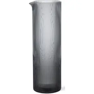 Ferm Living - Carafe Ripple - Gris - Verre soufflé à la bouche - Desig...