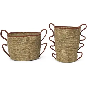 Ferm Living - Panières Verso - Set de 2 Brique taille unique pas cher