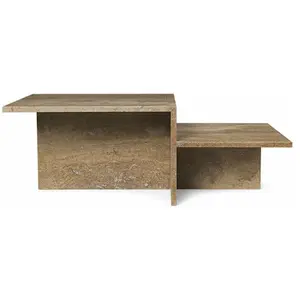 Table basse en travertin beige 55 x 108 cm Distinct - Ferm Living