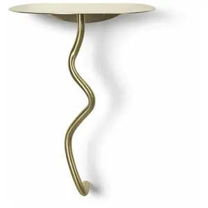 Etagère murale en laiton doré 43,5 x 28 cm Curvature - Ferm Living