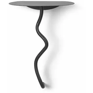 Etagère murale en laiton noir 43,5 x 28 cm Curvature - Ferm Living pas cher