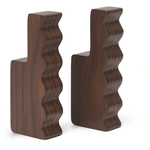 2 patères en frêne foncé Unda - Ferm living pas cher