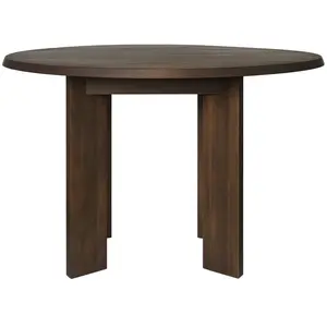Table à manger asymétrique en hêtre marron foncé 115 cm Tarn - Ferm Living pas cher
