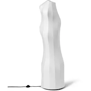 ferm LIVING Lampe sur pied Dea, fer, toison, blanc, hauteur 140 cm