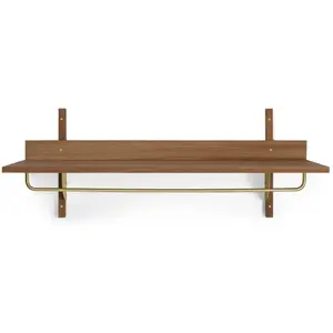 Porte-manteaux murale en chêne foncé 37cm Sector - Ferm livingVendu parsmallable