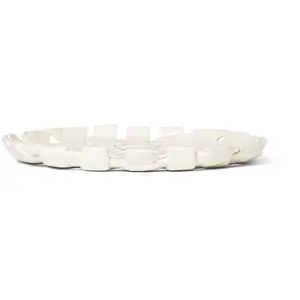 Assiette tressée en céramique émaillée blanc cassé 30cm Plait - Ferm L... pas cher