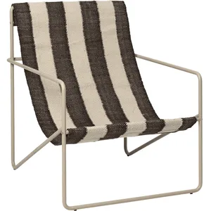 Chaise d'extérieur en métal cachemire et chocolat Desert - Ferm living pas cher