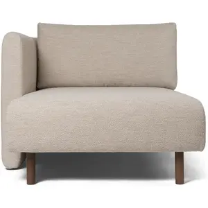 Ferm Living - Canapé Dase bouclé méridienne gauche Beige taille unique