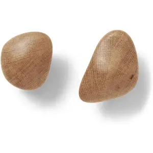 Comparateur de prix : Ferm Living - Patère Cairn - Bois naturel - Chêne massif - Designer Tr...