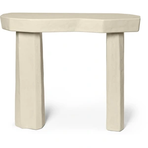 Console organique en fibre de verre ivoire 85cm Staffa - Ferm living pas cher